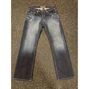 Royal Premium Denim Blue Straight Leg 100% Cotton‎ Jeans Men’s Size 34x32